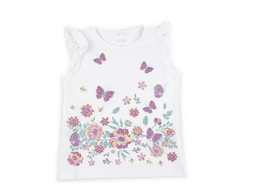Name It bright white butterfly top